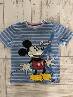 Boy’s Disney Store Exclusive Paris Mickey T-Shirt- Size 7-8