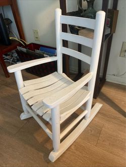 Antique hand made wooden children’s rocking chair