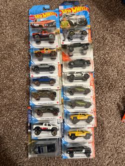 Lot of 17 Hot Wheels & Matchbox Pickup Trucks – 1:64 Die-Cast