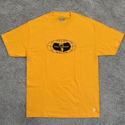 🔴Wu-Wear Shirt Size Large WuTang Yellow Rza Gza Wu-Tang Clan Raekwon