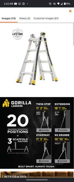 Gorilla Ladders Adjustable Multi-Position Ladder