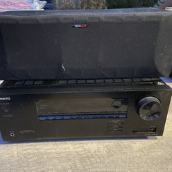 Onkyo Receiver & Polk Audio Speaker