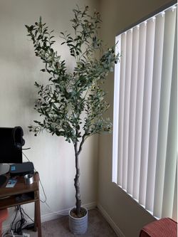 6.5” - 7” Artificial Olive Tree for Indoor / Outdoor Decor