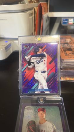 Shohei Ohtani 50/75 LA Dodgers Topps purple refractor