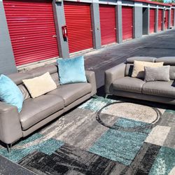 Gray Couch Loveseat Set 