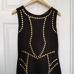 Black n Brass Accent Dress M