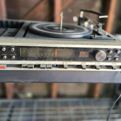 Stereo Record Player And 8 Track Cassette Player