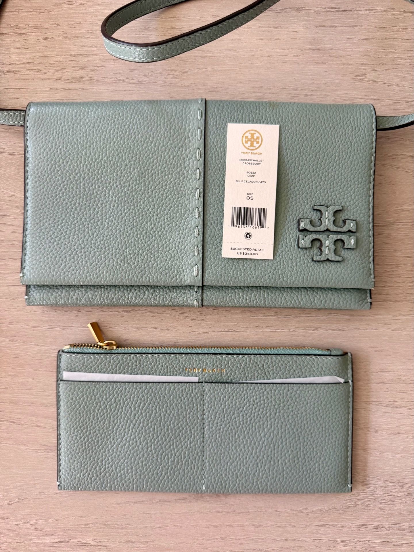 Tory Burch McGraw Wallet Crossbody - Blue/Green