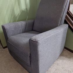 Gray Reclining Rocker Chair 