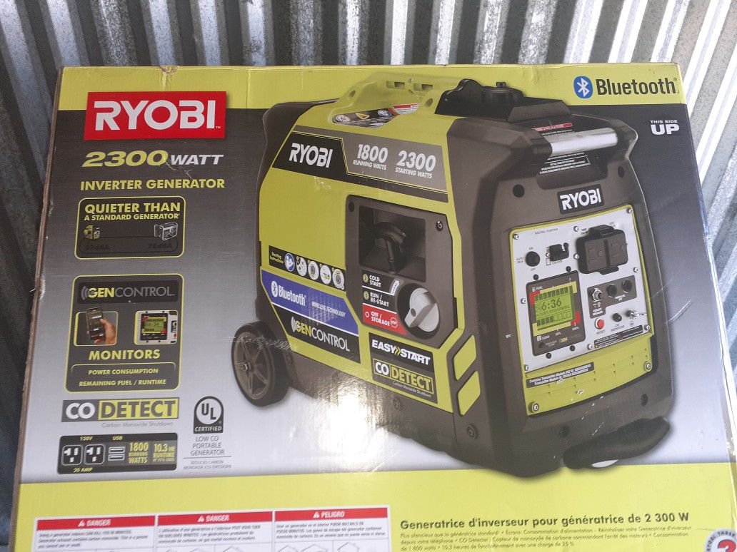 new ryobi 2300 watt inverter generator with bluetooth