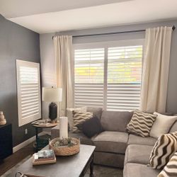 Custom Built Real Wood Interior Plantation Shutters - Premium Basswood Window Shades & Coverings - Professional Local Measuring & Mounting