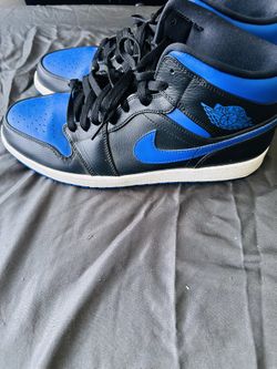 Retro Jordan 1 Mid Black Royal Blue
