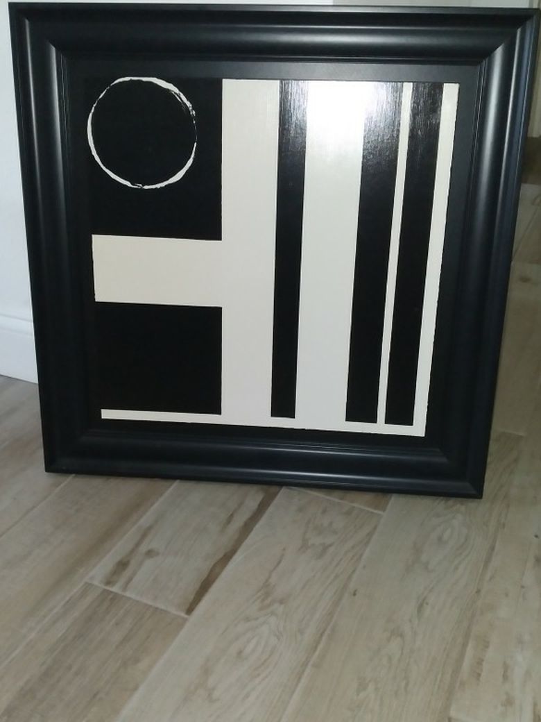 Modern Black And White Painting