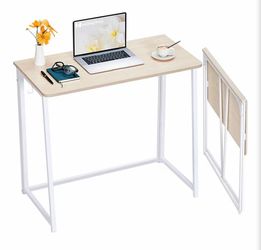 WOHOMO Folding Desk, Small Foldable Desk 31.5" for Small Spaces