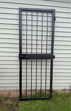 30" X 80" Black Steel Security Door