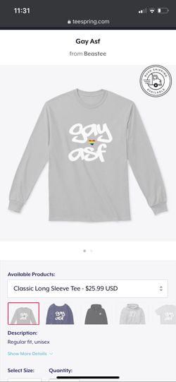 Beastee Gay asf Longsleeve Tee