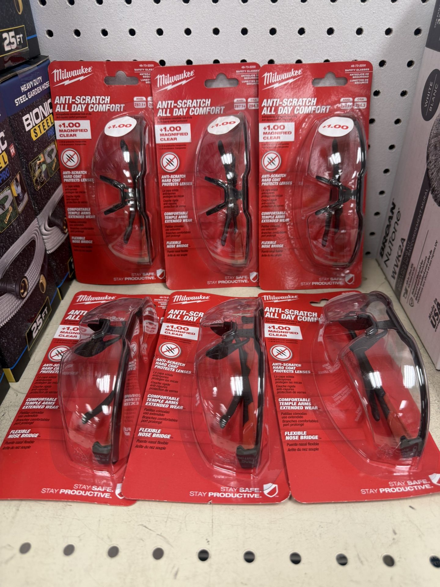 Milwaukee Plus One Magnified Clear Safety Glasses
