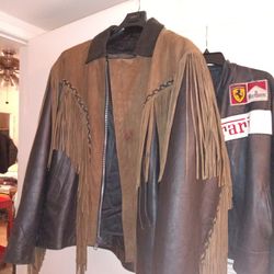Fringe Leather Jacket Heavy Original 2X