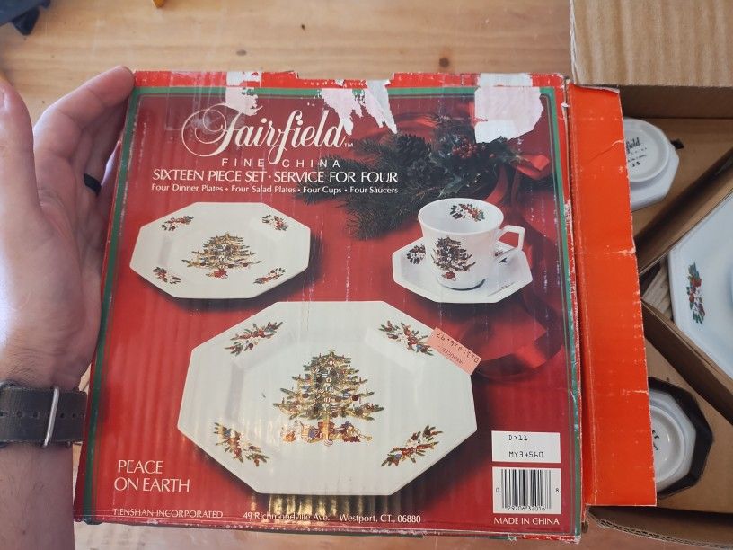 Fairfield Fine China Christmas Dishes
