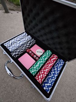 Suitcase of travel poker