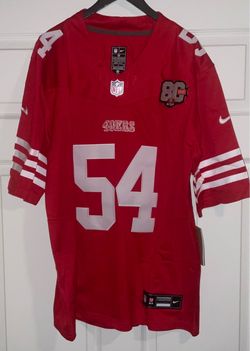 San Francisco 49ers Fred Warner #54 Vapor Stitched Red Home Jersey with 80 seasons patch Adult Men’s size Medium New with tags