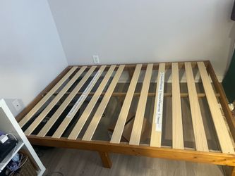 Full size wooden bed frame