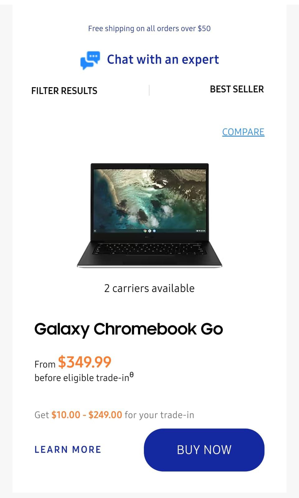 Galaxy Chromebook Go 