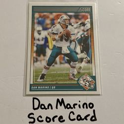 Dan Marino Miami Dolphins Hall of Fame QB Score Card. 