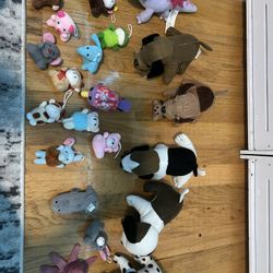 stuffed animals small and medium size (price for all)