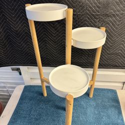 IKEA Satsumas Plant Stand - Bamboo/White