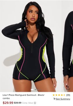 Brand New Fashion Nova Rashguard Swimsuit XL