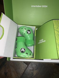 BRAND NEW Lime Green Dog Crocs- Size Large