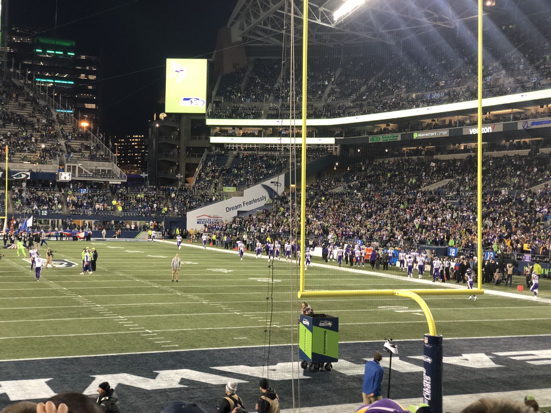 Seahawks season ticket holder 100 level seats