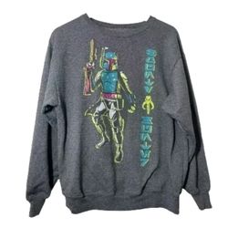 DisneyParks Star Wars Boba Fett Sweatshirt Pullover Adult Unisex Size XL NWT 