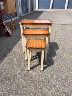 Set of 3 small stackable side tables