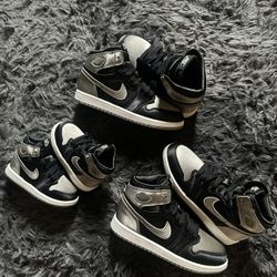 Jordan 1 Satin Shadow Sizes 6c , 1.5y & 2.5y 