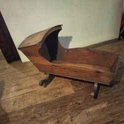 Vintage handmade baby cradle