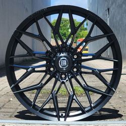22x9.5 6x139.7 Encore ENC110 Gloss Black Wheels