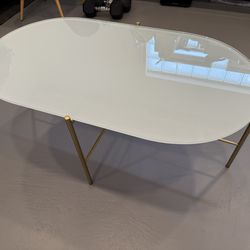 Article Glass & Brass Coffee table