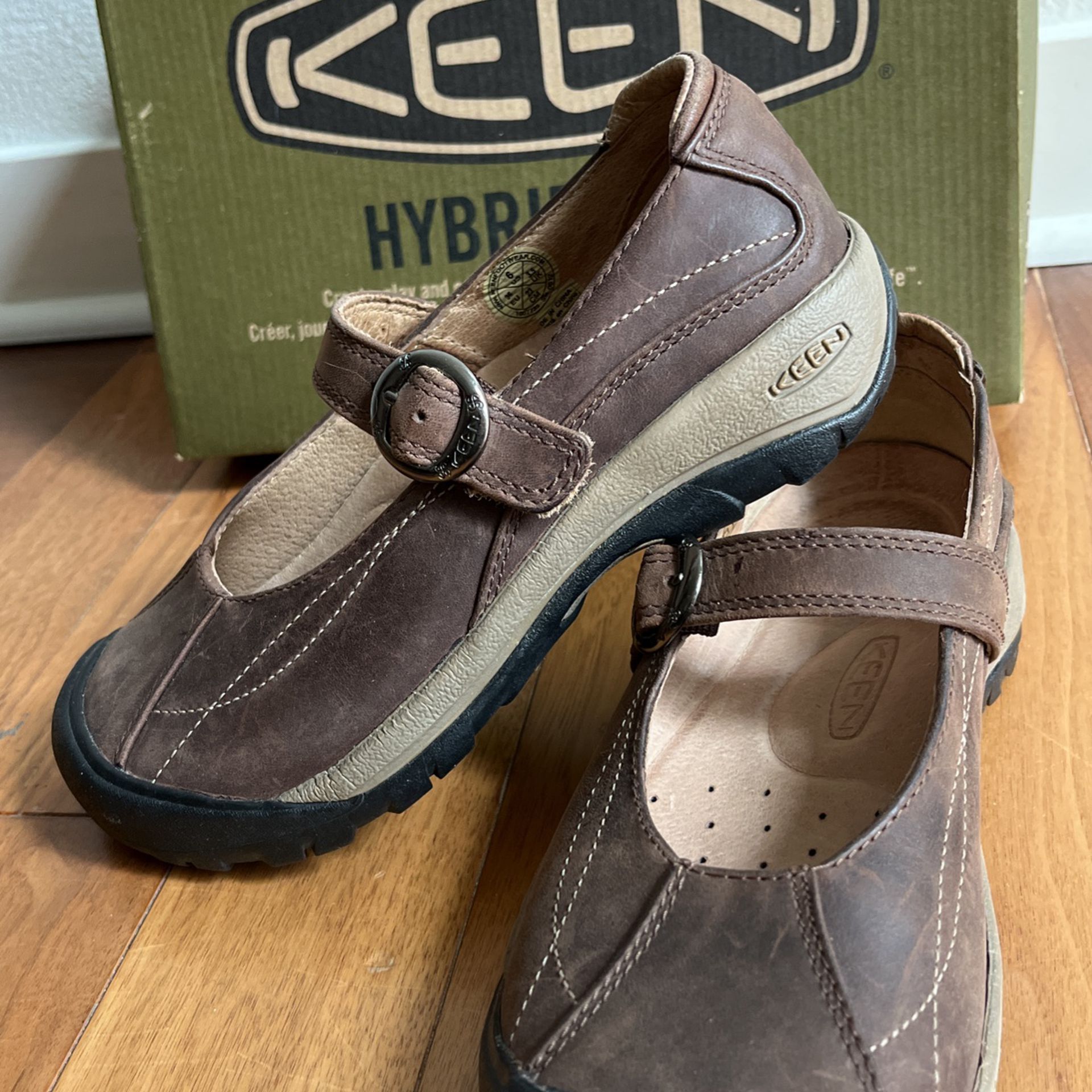 KEEN Mary Jane Shoes Size 6 Brown Leather