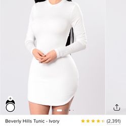 Long Sleeve Mini White Dress