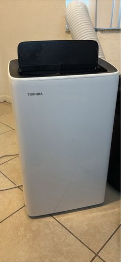 Toshiba 8,000 (DOE) BTU Portable AC Cools 350 sq. ft. with Dehumidifier and Remote Control in White