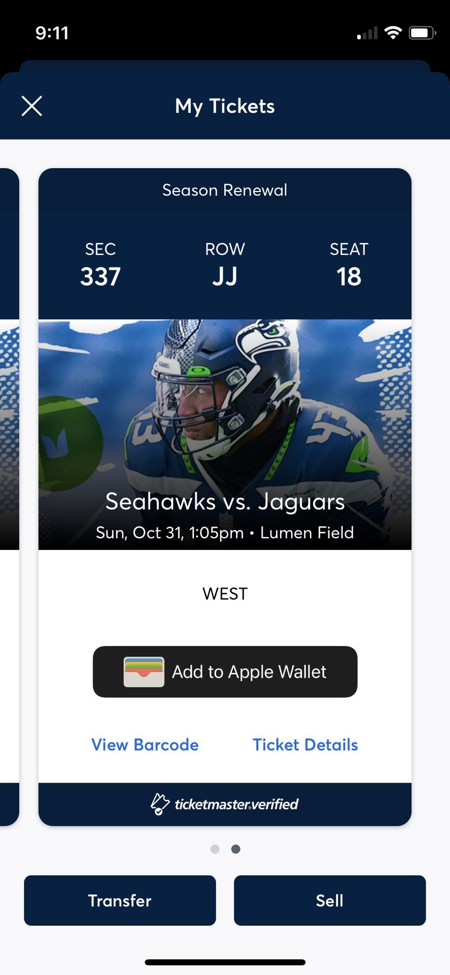 Below Face Value Seahawks Jaguars Tickets 