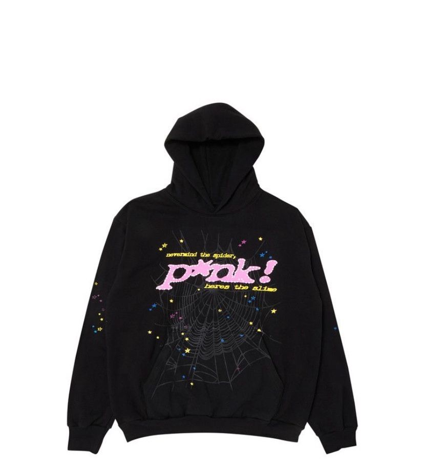 Sp5der Pink Hoodie – Streetwear Spider Web Graphic
