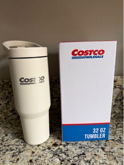 Costco Limited Edition Tumbler 32oz Stainless Steel Brand New With Straw Cream