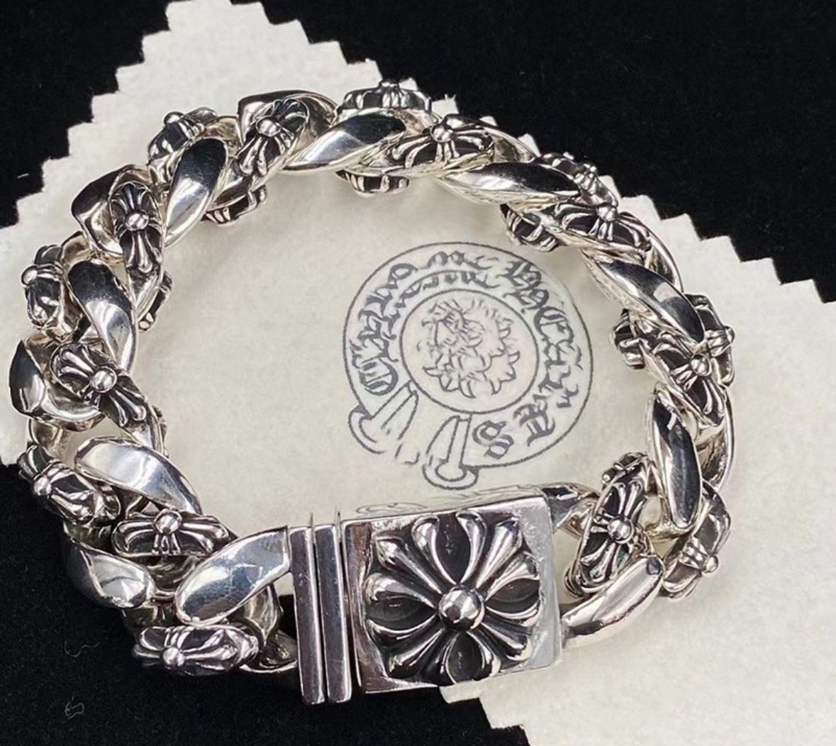 Amazing Chrome Hearts Style Antique Silver Bracelets