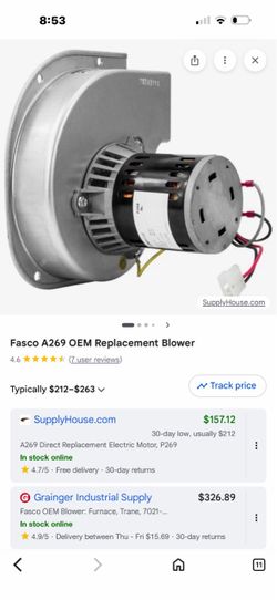 Fasco A269 Furnace Draft Inducer Blower Motor Replacement.