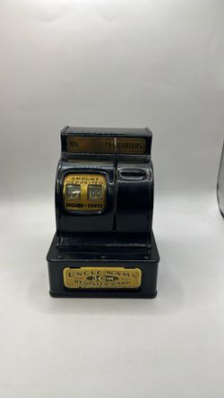 Vintage Uncle Sam's 3-Coin Register Bank