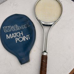 Vintage Wilson Match Point Aluminum Tennis Racket Racquet 4 1/2 Original 