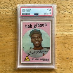 1959 Topps Baseball Card #514 Bob Gibson Rookie PSA 1  “Centered “!!